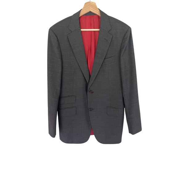 SuitSupply Wool‎ Charcoal Gray Blazer Two Button Sport Coat Business Jacket 38R
